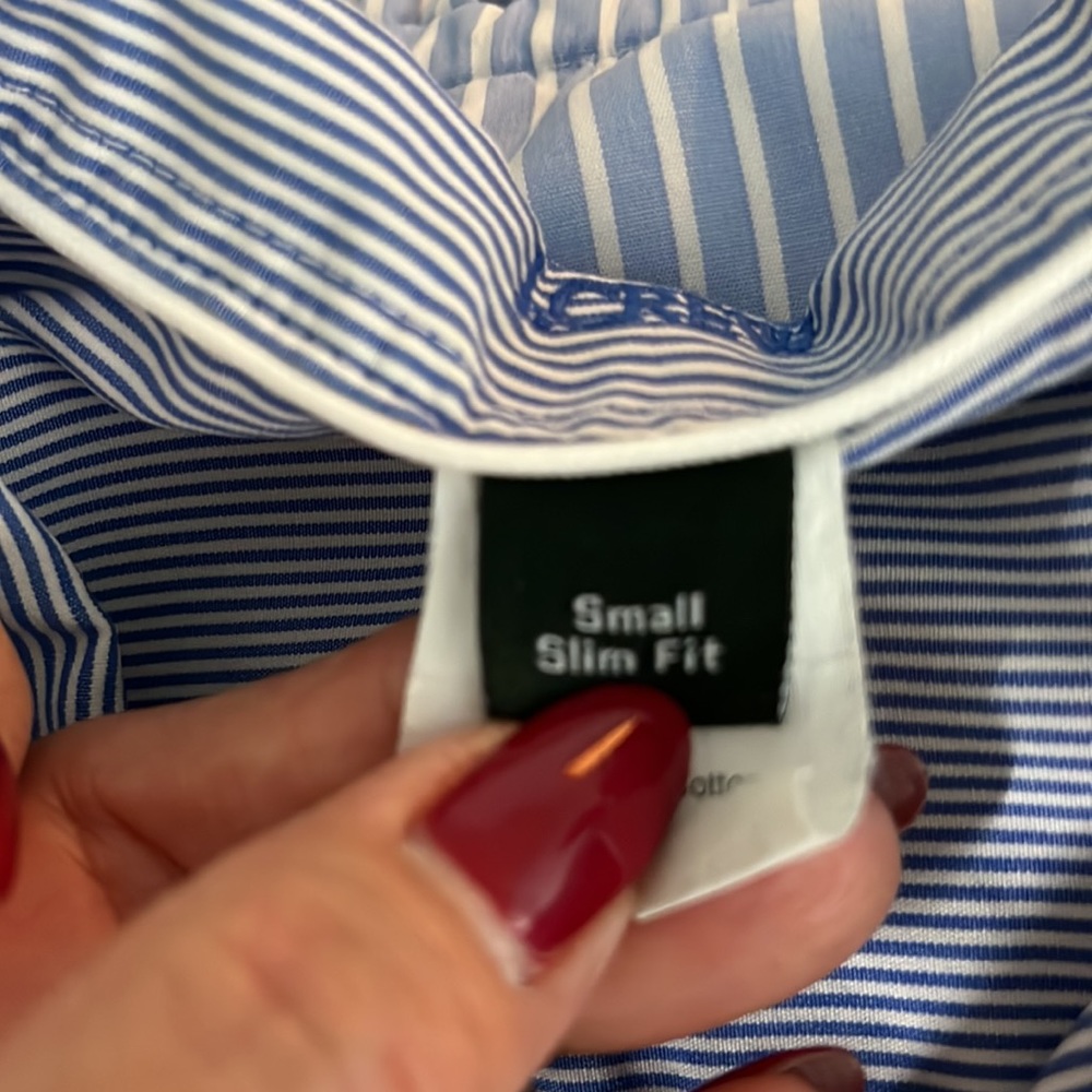 J.Crew front pleated striped Button Down Shirt size S - Picture 11 of 12